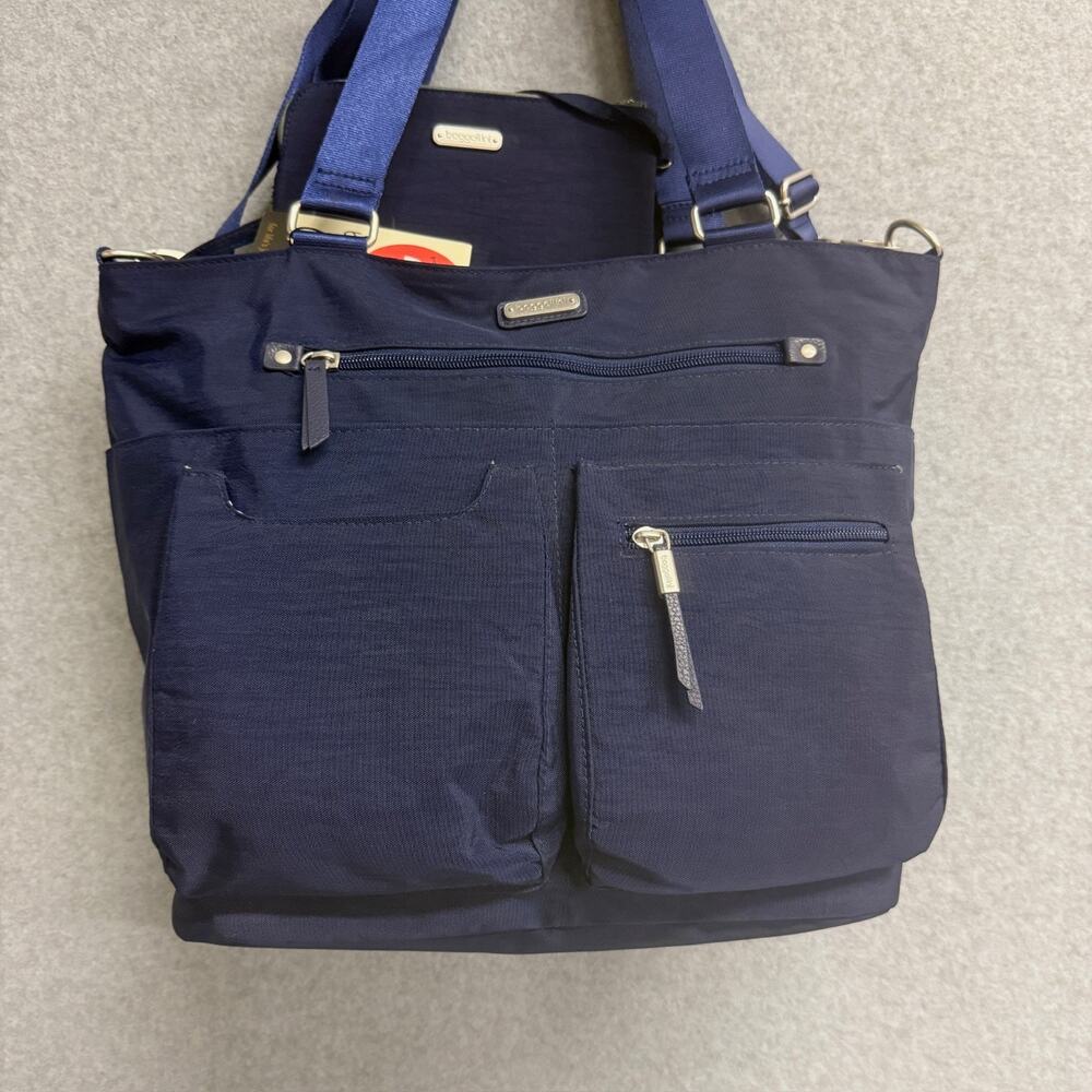Baggallini Any Day Navy Blue Travel Tote Bag w/ RFID Phone Wristlet NEW NWT - Picture 3 of 14